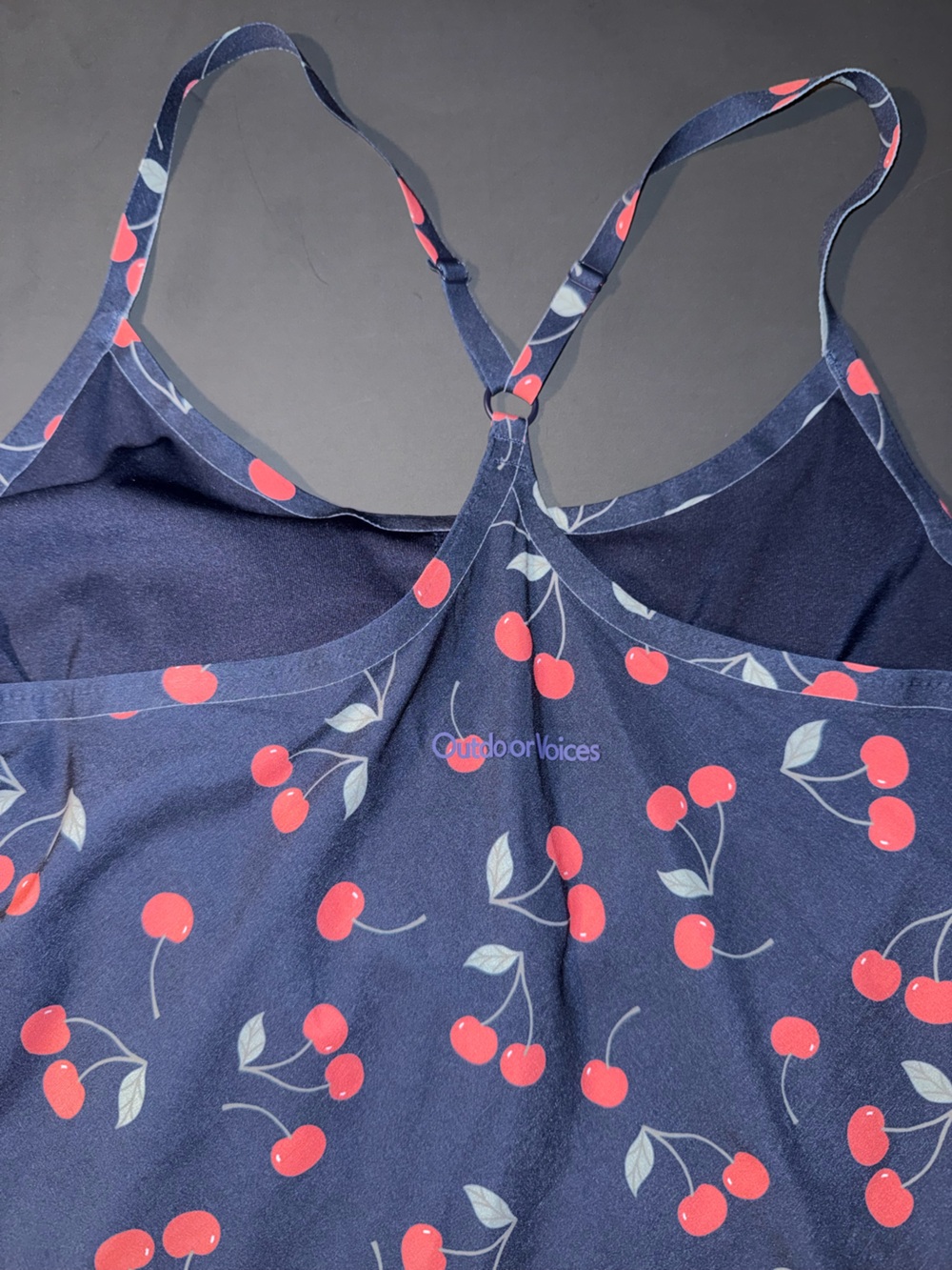 Outdoor Voices Navy Cherry Print Skater Skirt - Picture 4 of 4